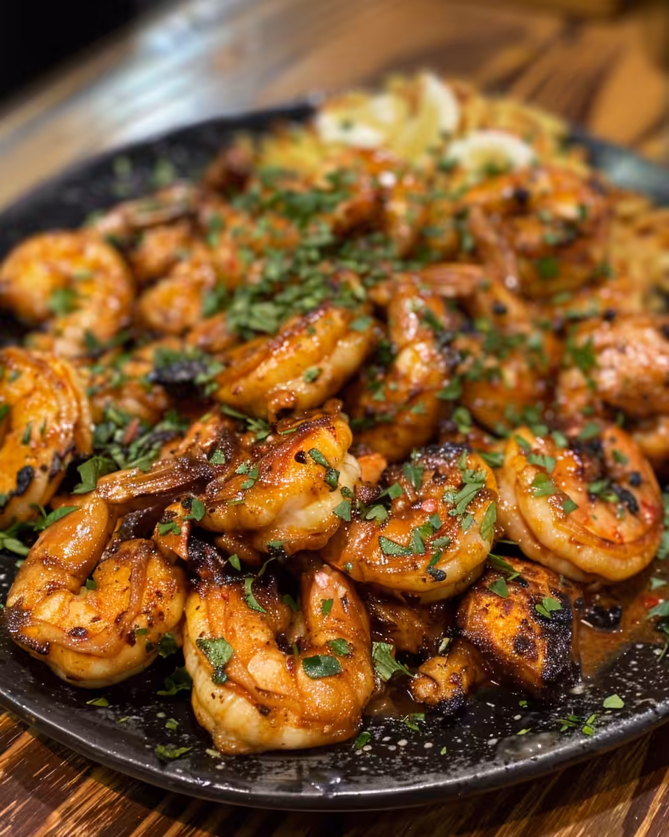 Ingredients marinating with Cajun seasoning for Bourbon Street chicken and shrimp
