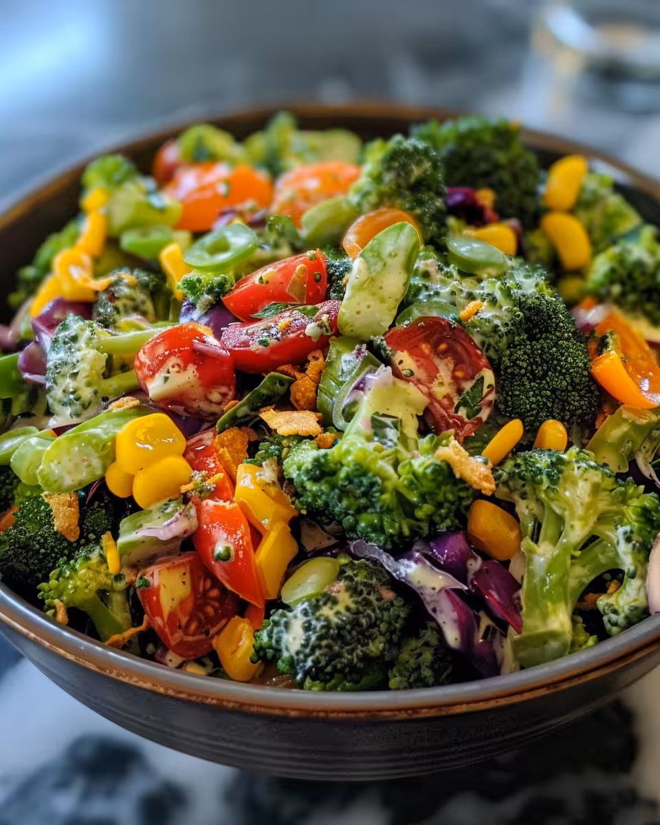 Fresh broccoli crunch salad vibrant and ready