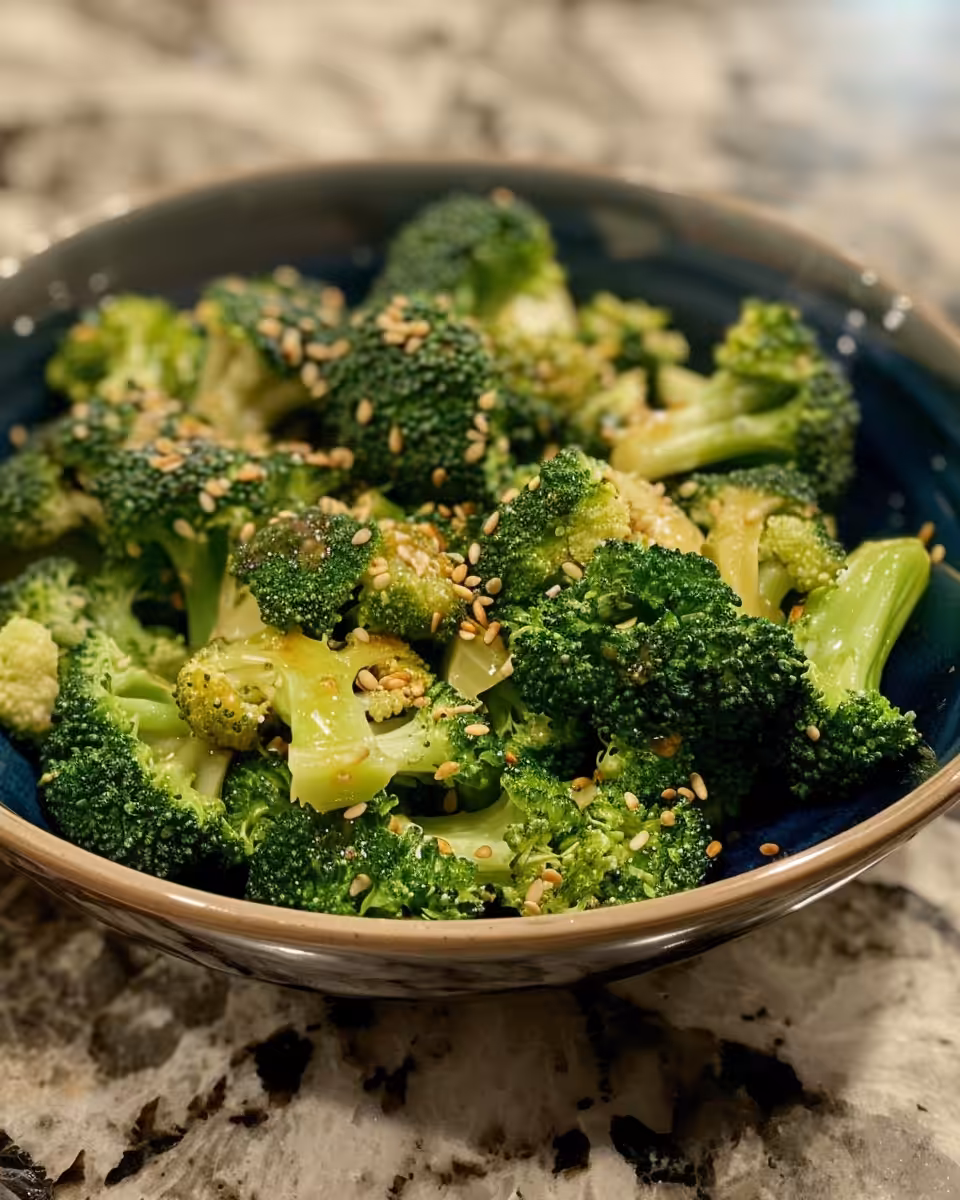 Honey mustard dressing poured over broccoli salad ingredients