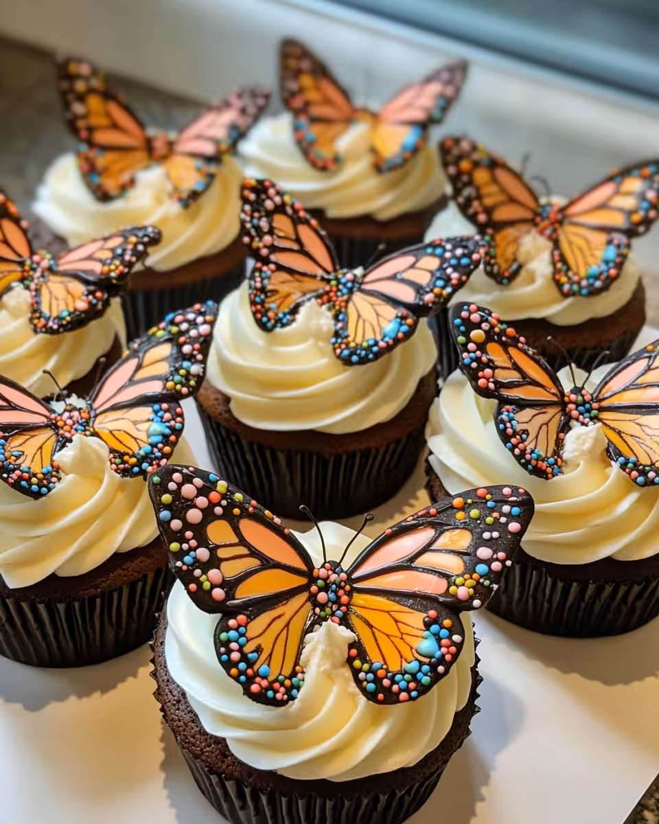 Butterfly Cakes ingredients and cream frosting preparation