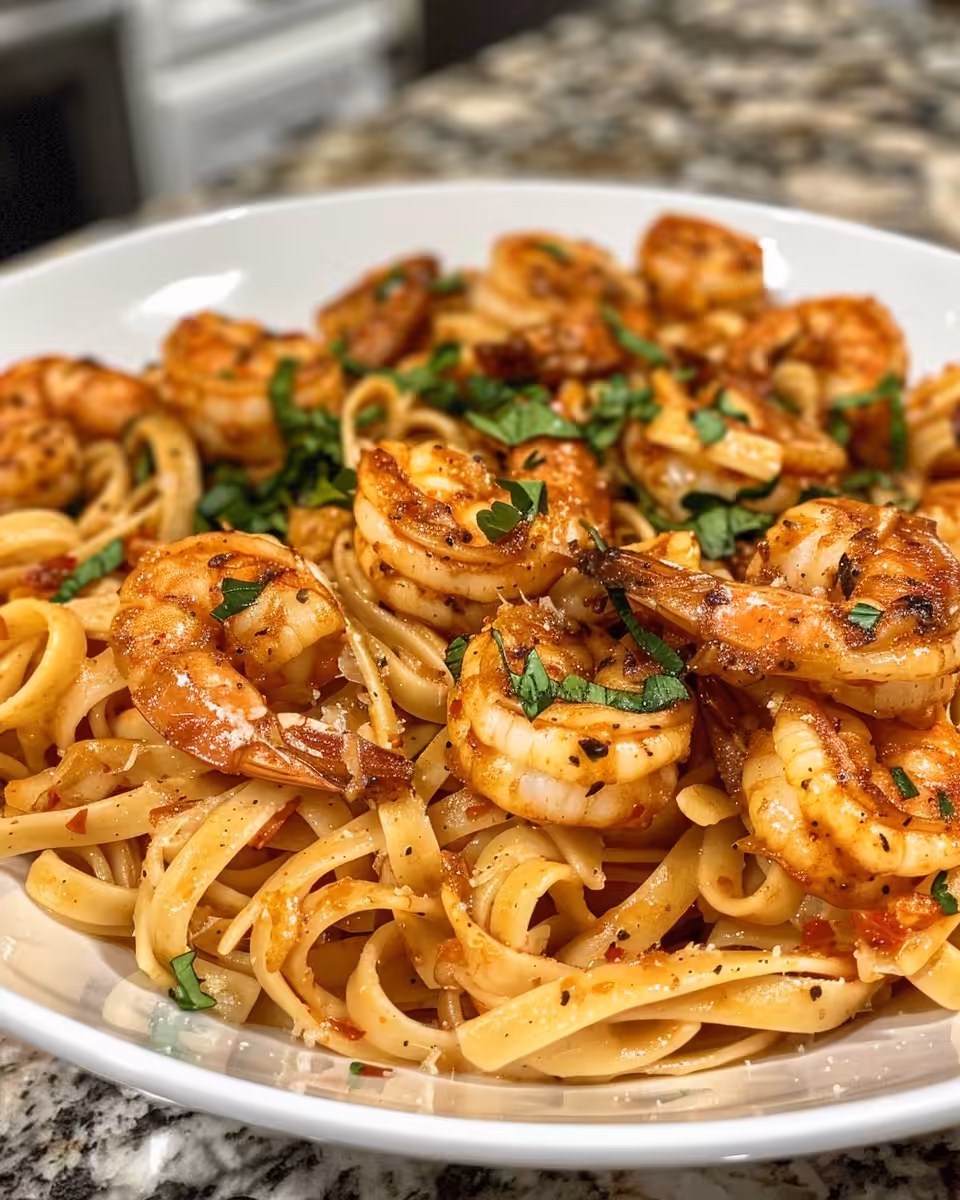 Key ingredients for Cajun shrimp pasta including bell pepper and garlic