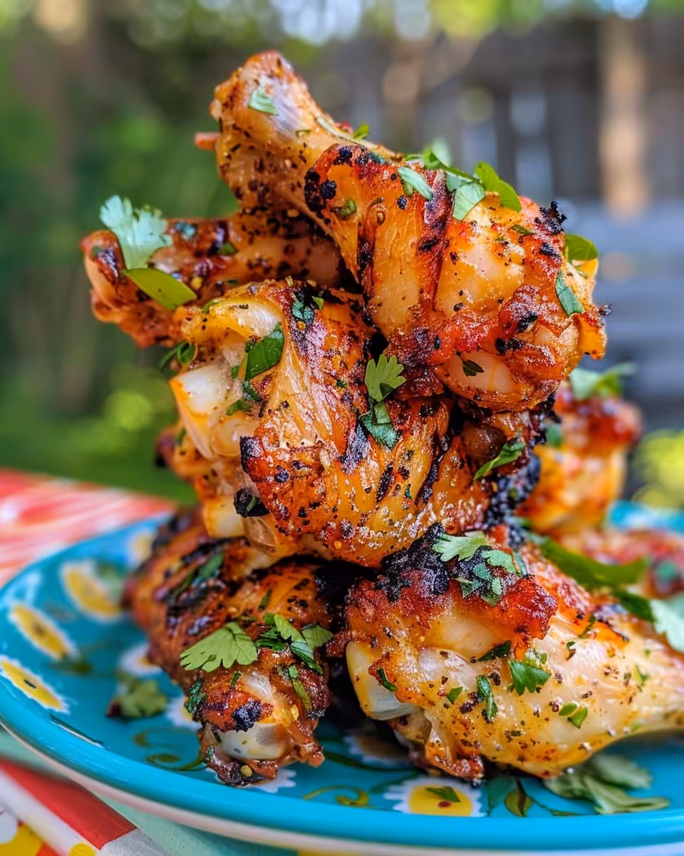 Golden crisp Cajun chicken wings ready to eat