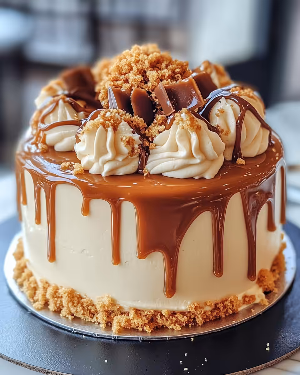 Caramel cloud cake outside the pressure cooker with steam aroma