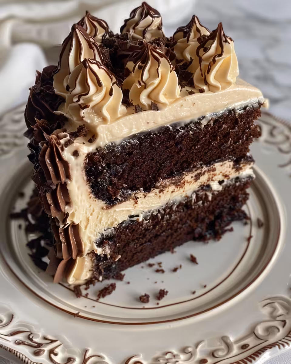 Baileys Chocolate Poke Cake after pressure cooking with poked holes for syrup