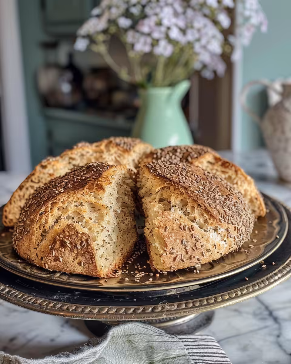 Classic Irish soda bread fresh out of pressure cooker