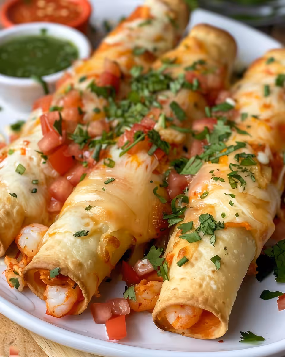 Ingredients for crab and shrimp queso taquitos laid out on kitchen counter