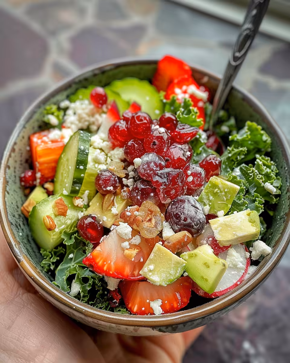 Skillet with ingredients cooking cranberry vinaigrette