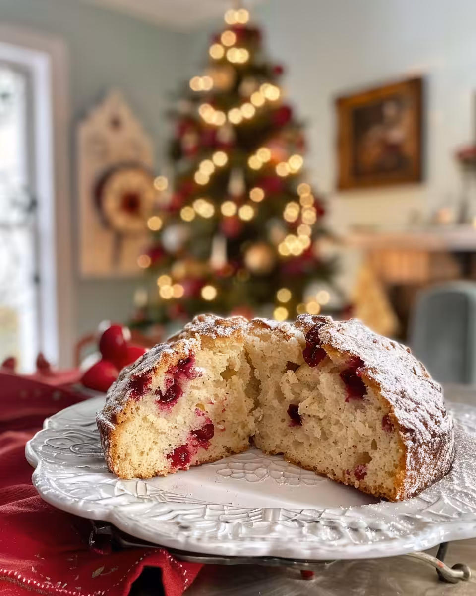 Freshly baked cranberry orange Irish soda bread in pressure cooker