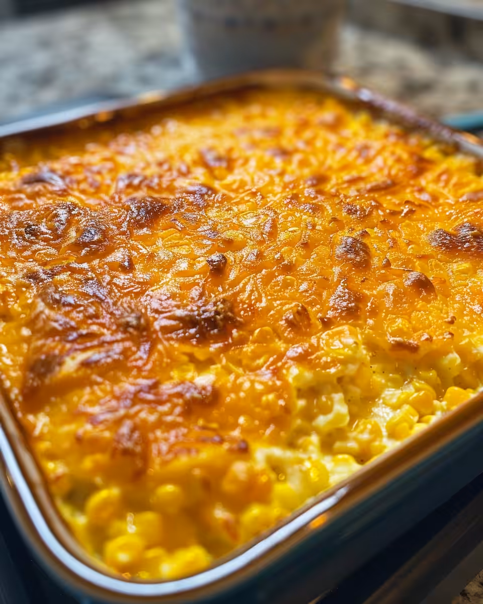 Cream cheese corn casserole bubbling in pressure cooker with steam signal