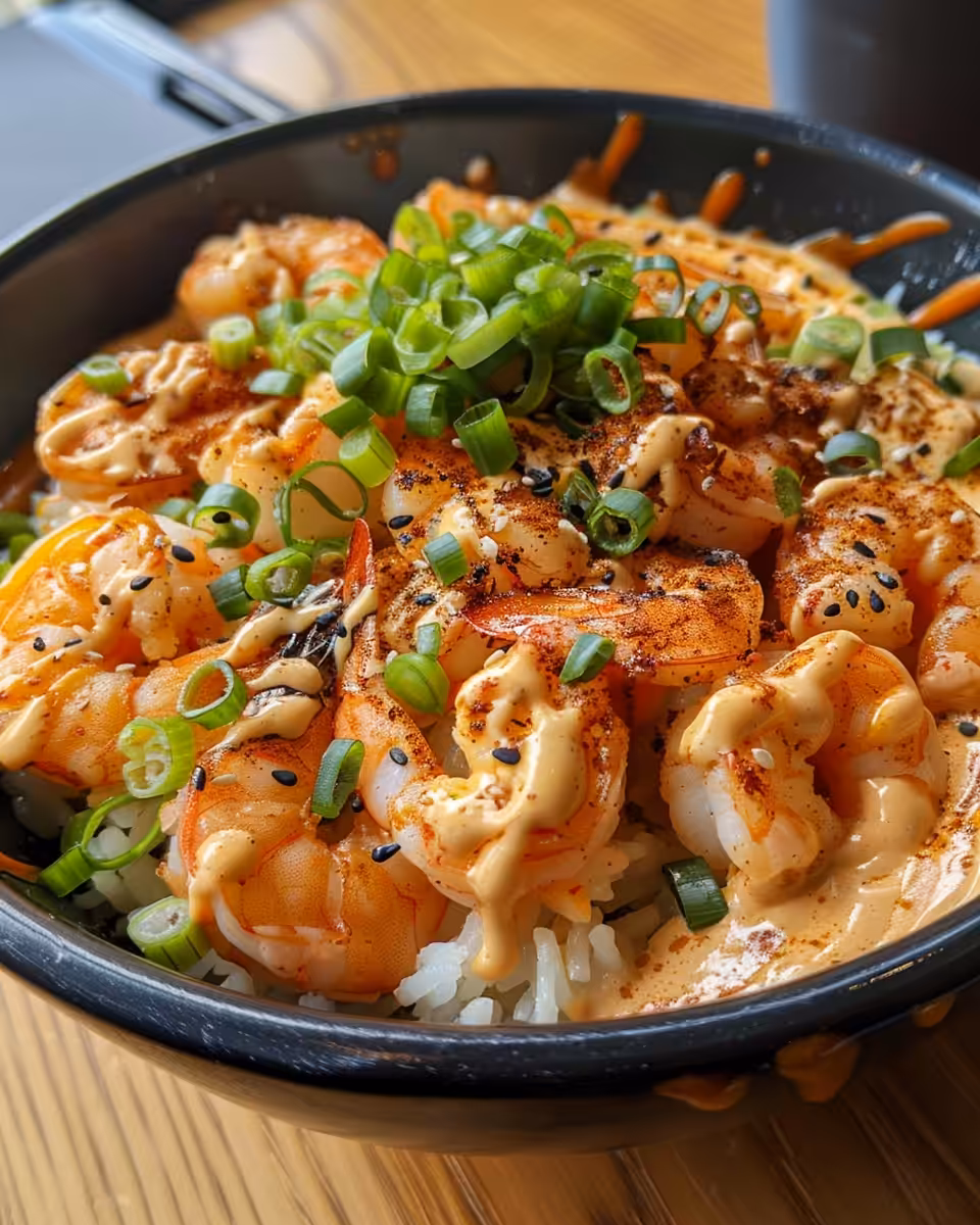 Ingredients laid out for creamy bang bang shrimp bowl, including cabbage and sauces