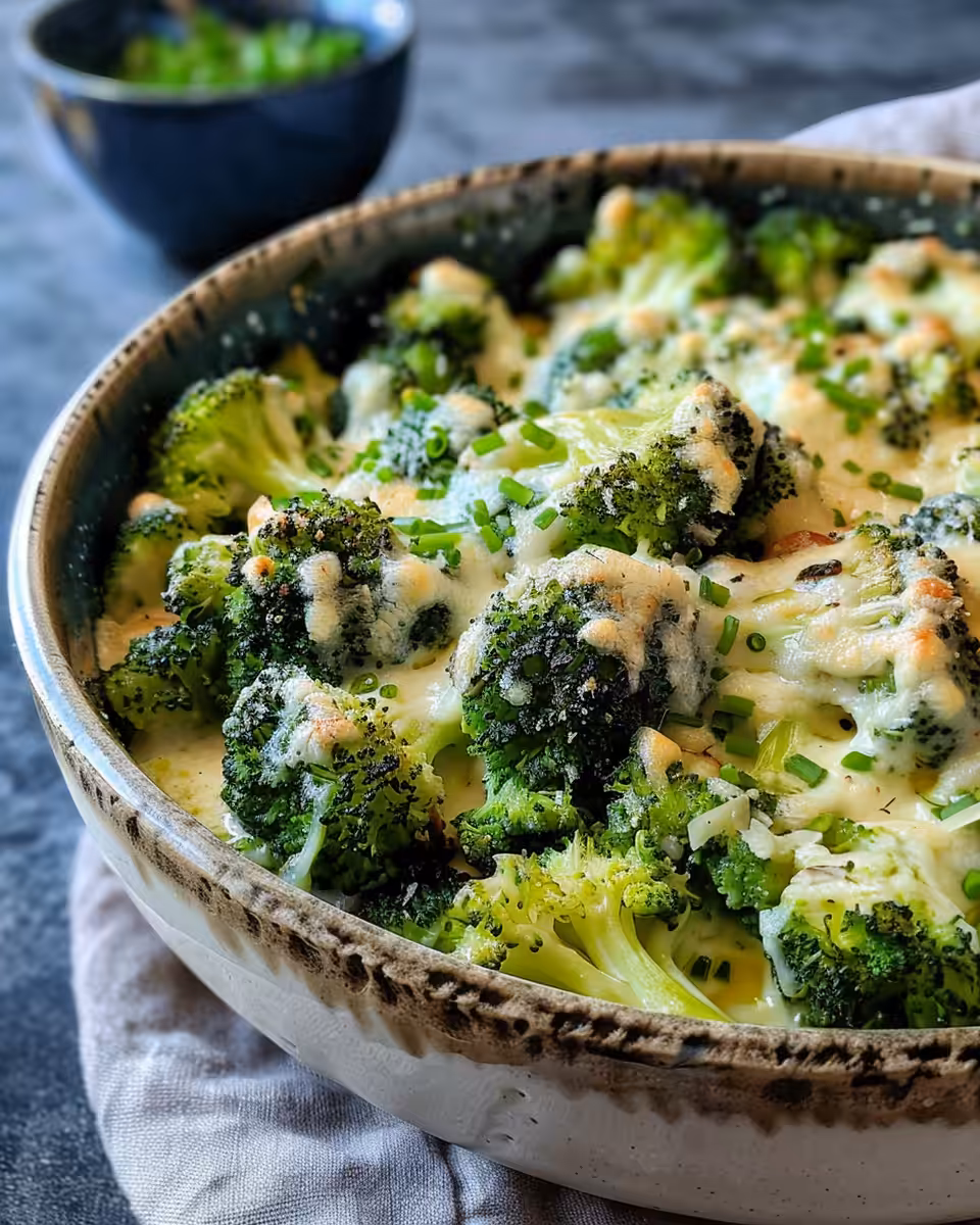 Ingredients laid out for creamy garlic parmesan broccoli including garlic, cream cheese, and cheeses
