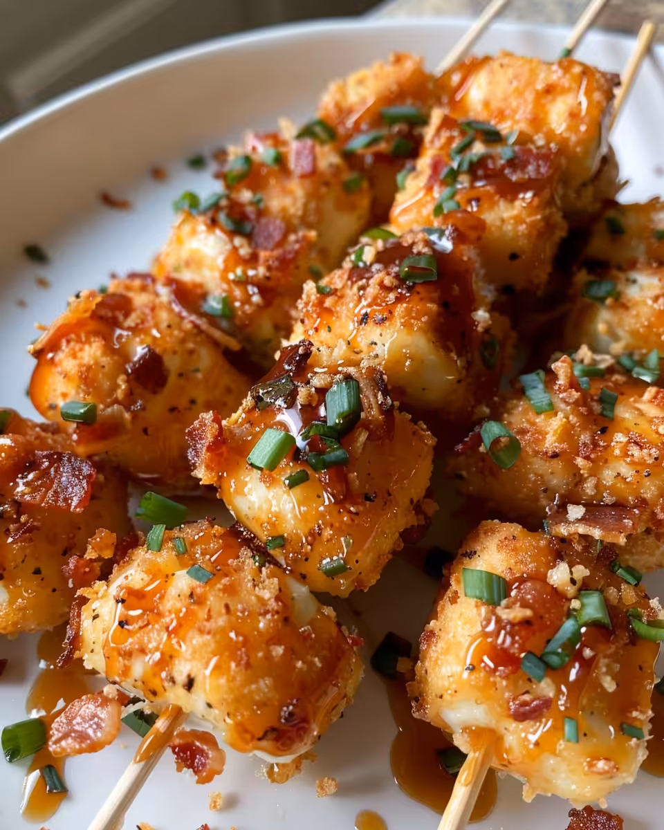 Pressure cooker with crispy bacon mozzarella poppers and maple glaze filling the kitchen with aroma
