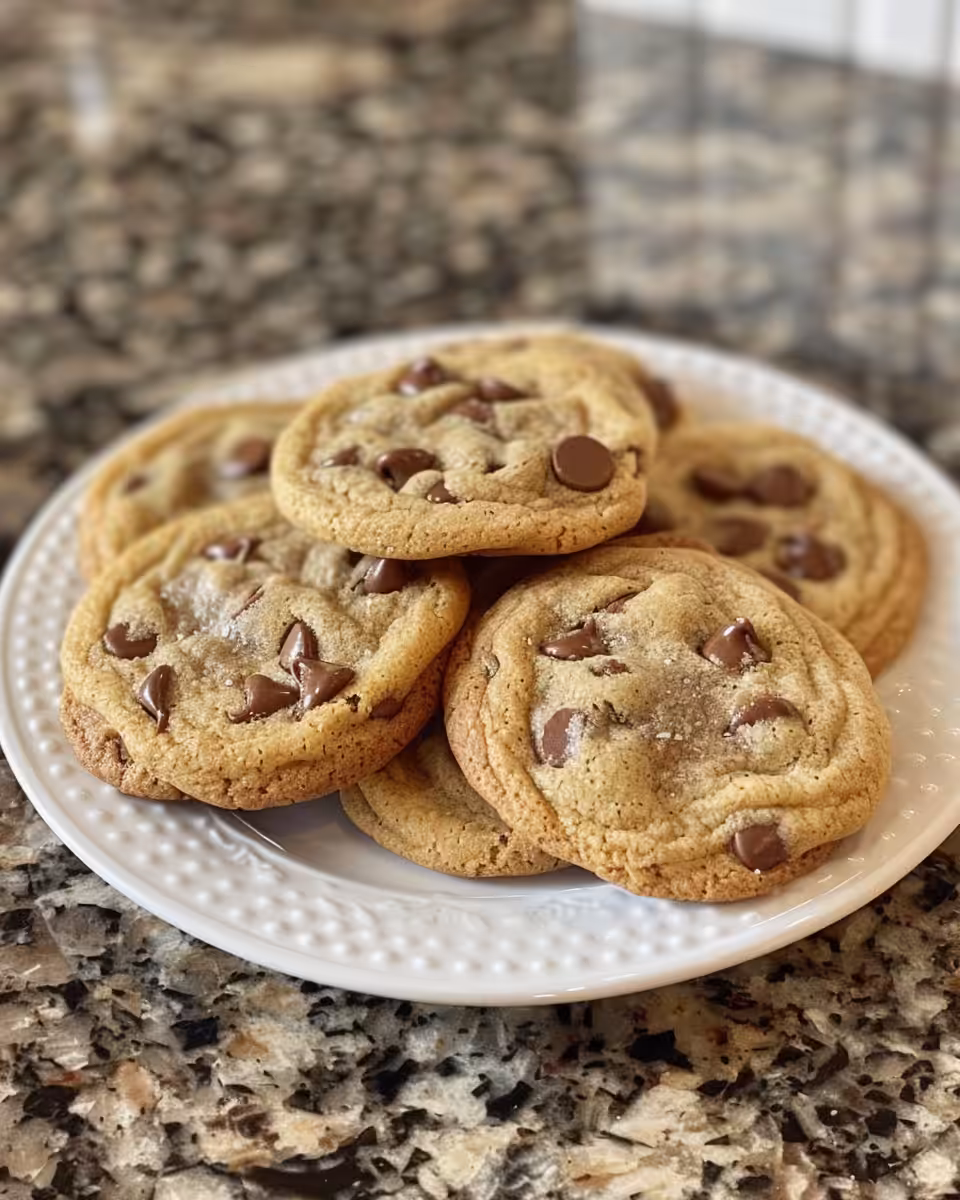 Freshly baked Baileys Irish Cream chocolate chip cookies steam rising