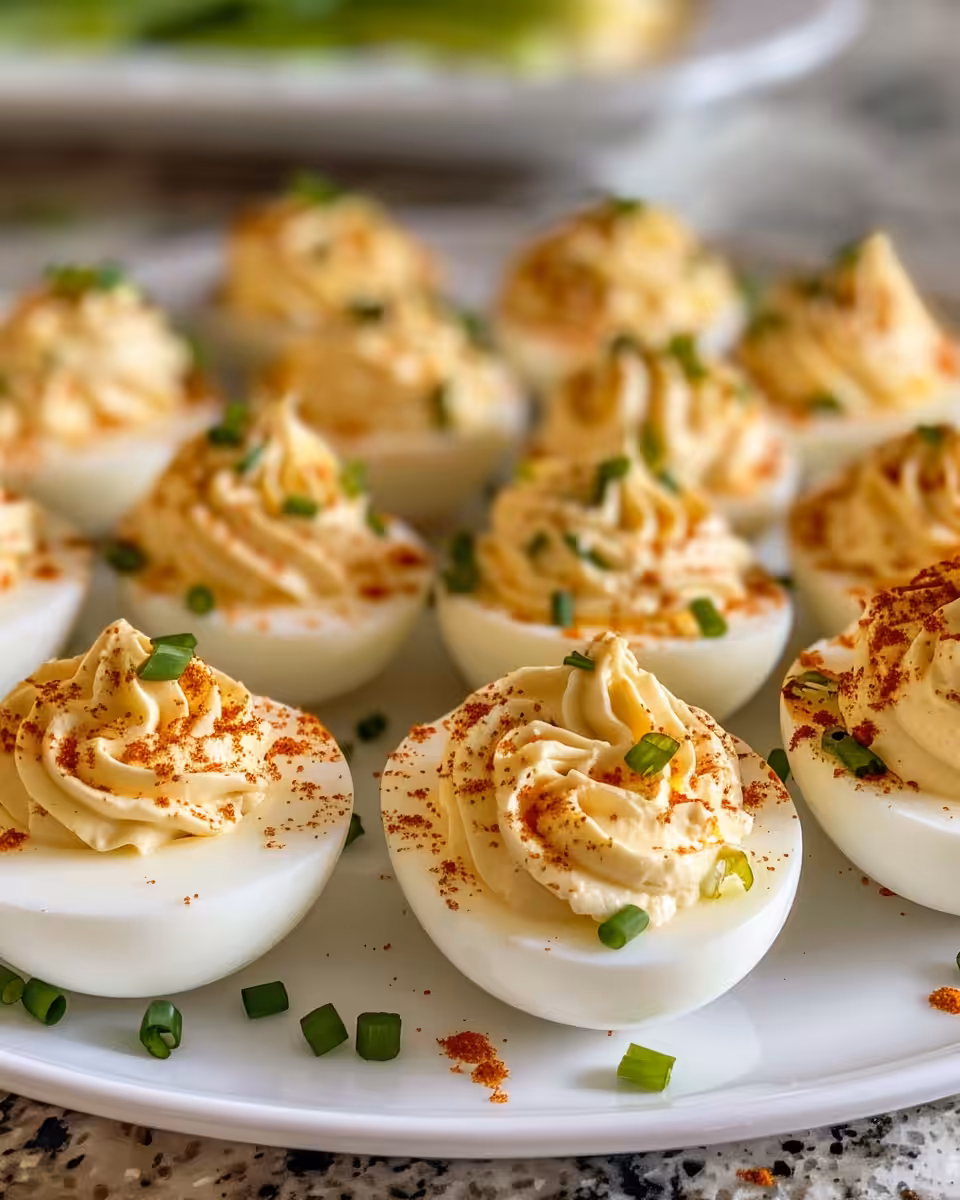 Ingredients for Easter Bunny Deviled Eggs laid out ready to prepare