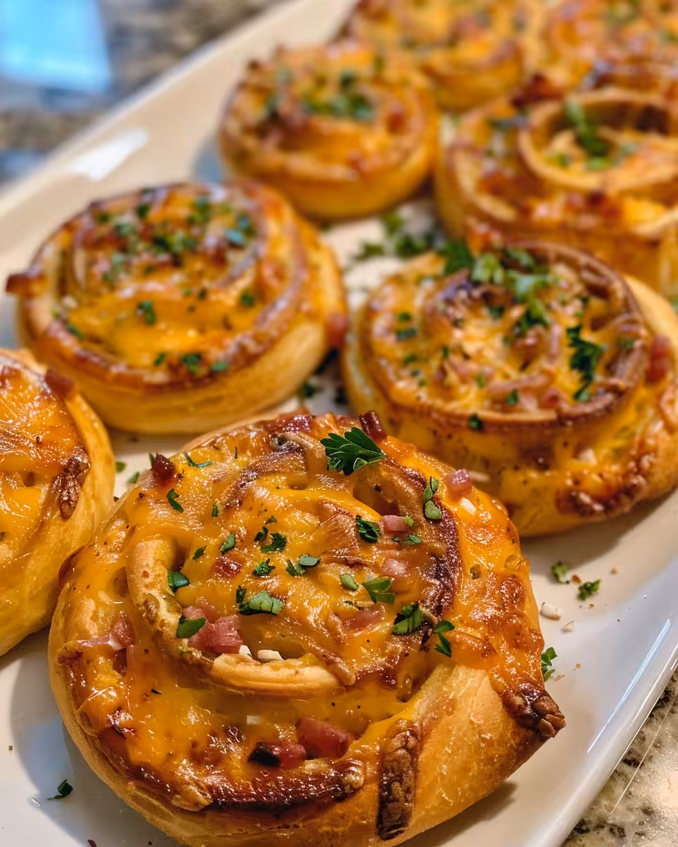 Ham and cheddar pinwheels fresh and ready