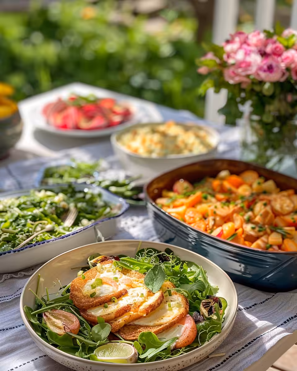 Ingredients laid out for roasted green beans and carrots with mashed potatoes