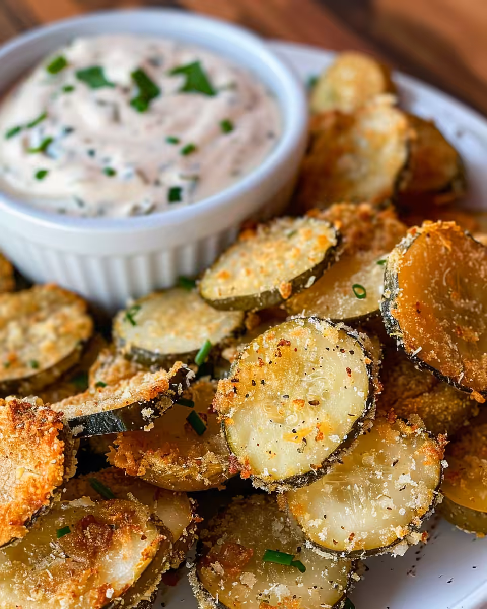 Air Fryer Fried Pickles cooking and crisping in air fryer basket
