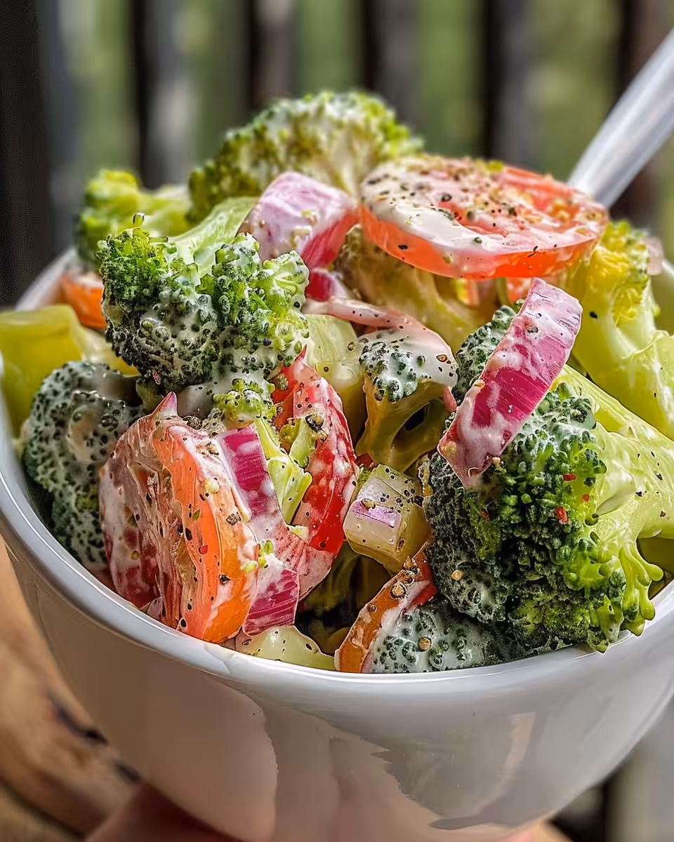 Ingredients laid out for easy broccoli salad with cheese and bacon