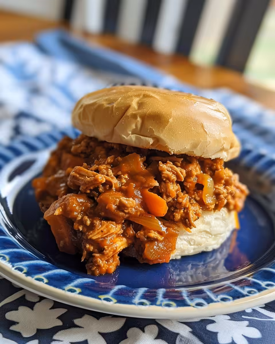 Ingredients for Cajun chicken sloppy joes including bell pepper, onion, celery, and spices