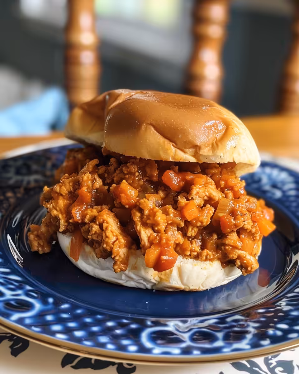 Steam hissing from pressure cooker with Cajun chicken sloppy joes cooking