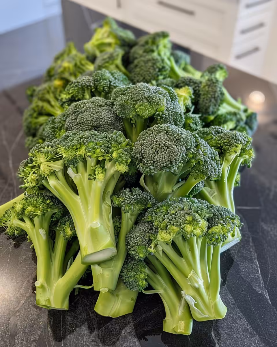 Final plated gochujang broccoli with butter and fresh ingredients ready to serve