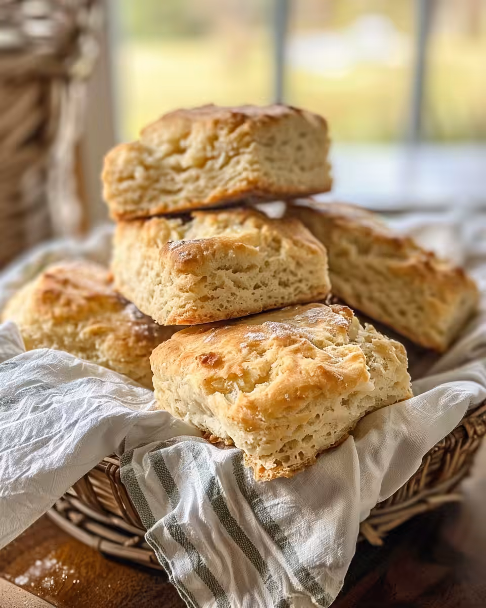 Golden brown edges and soft interior of Irish Soda Bread Biscuits close-up