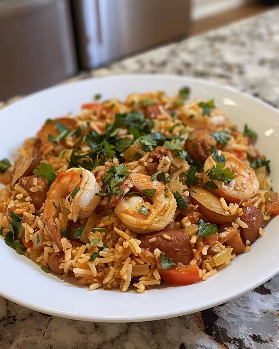 Pressure cooker with steam cues signaling jambalaya cooking