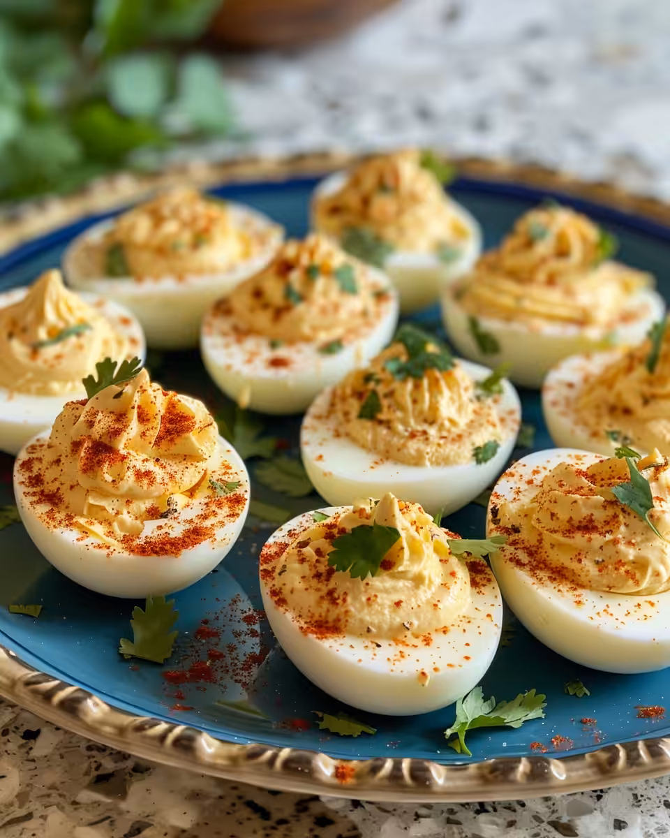 Ingredients including mayo, mustard, feta cheese, and grilled corn for deviled eggs