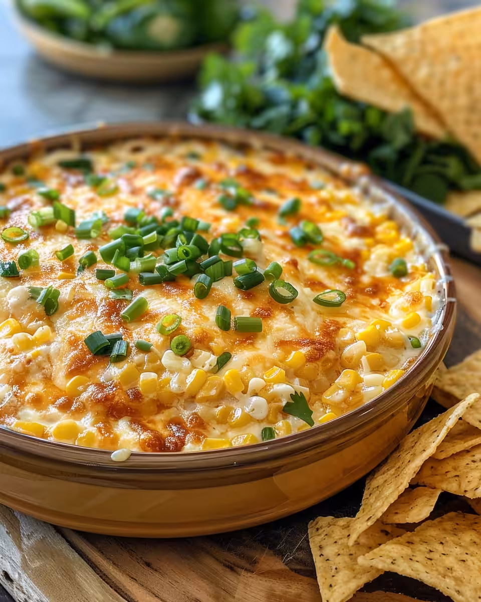 Ingredients for pressure cooker corn dip mixed in bowl, ready to transfer