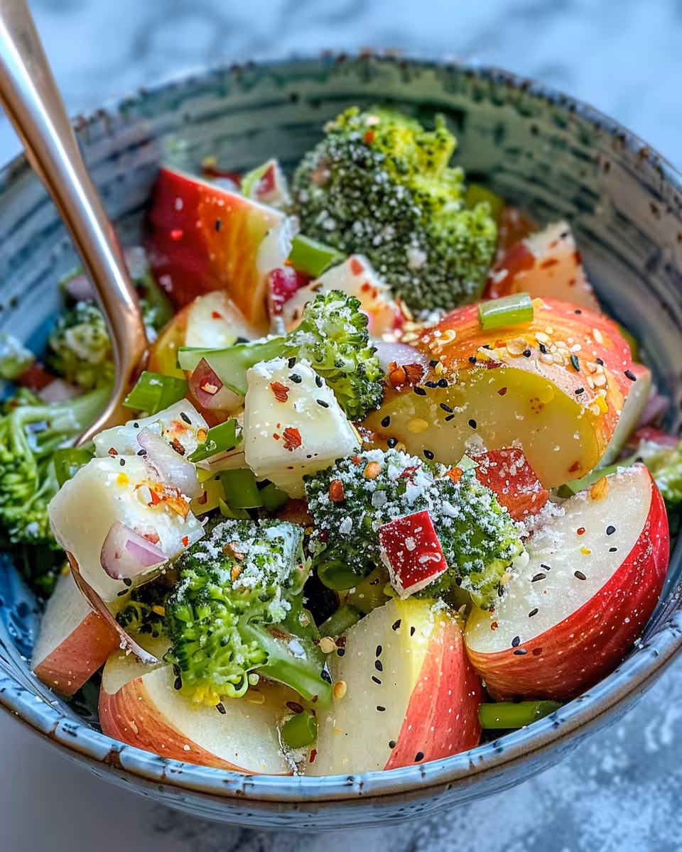 Ingredients for honeycrisp apple broccoli salad including carrots and pecans