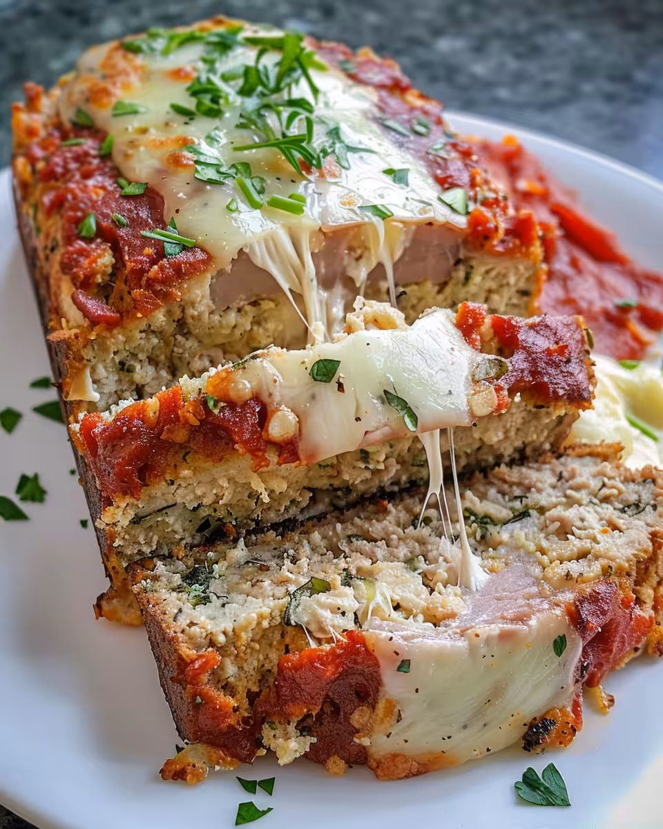 Garlic Parmesan Chicken Meatloaves fresh out of the oven