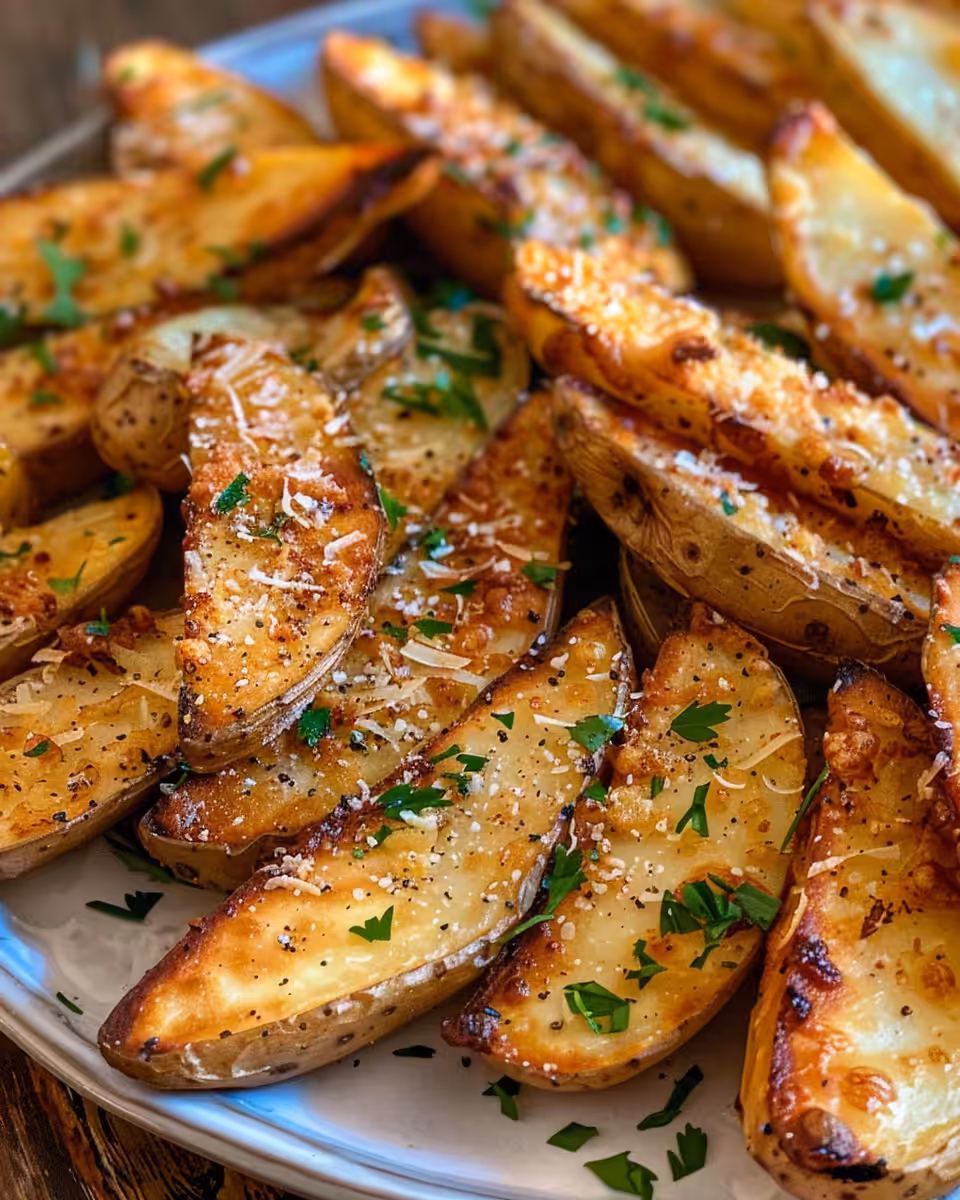 Fresh ingredients including potato wedges, olive oil, and spices