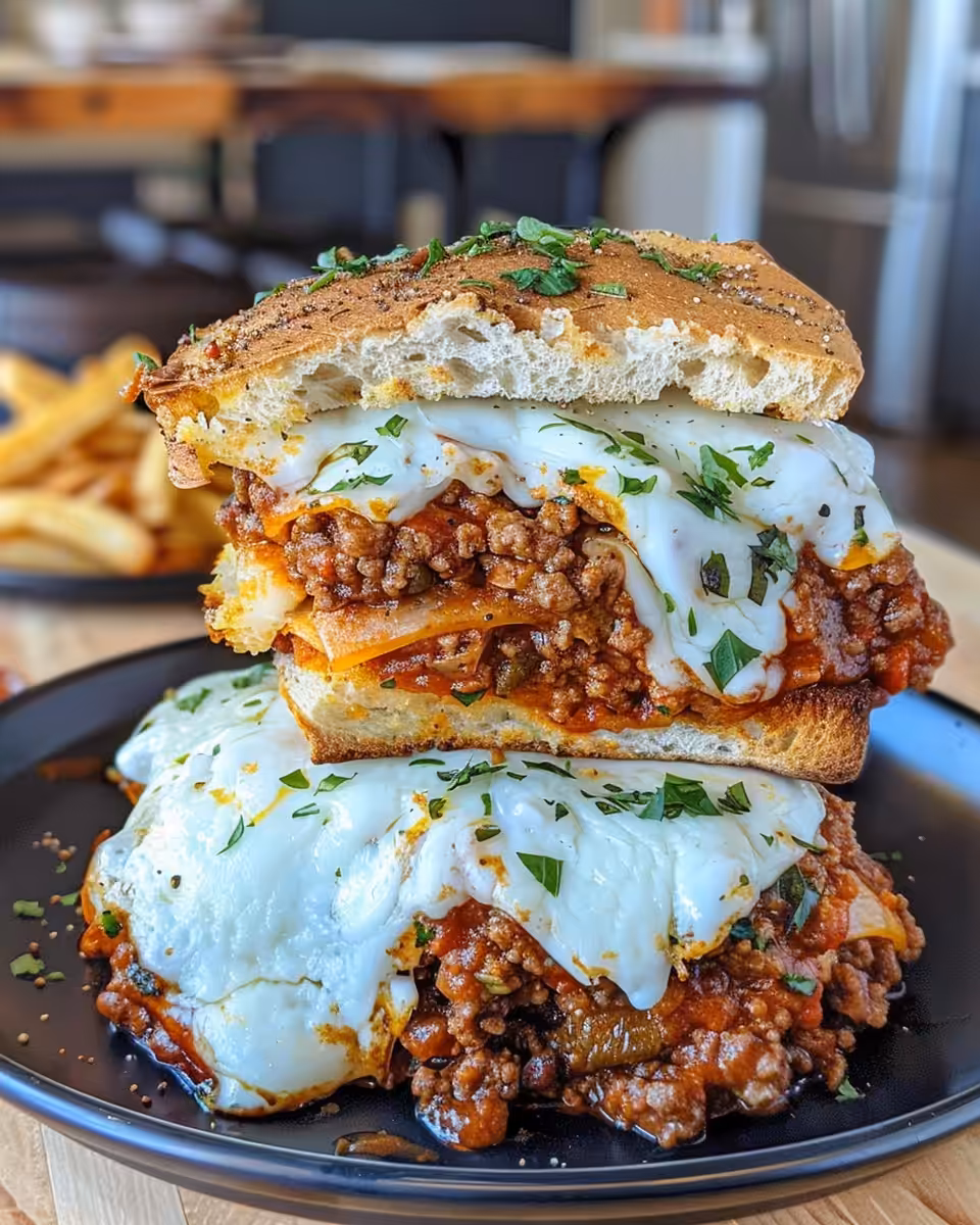 Juicy Sloppy Joes cooking in pressure cooker ready to serve