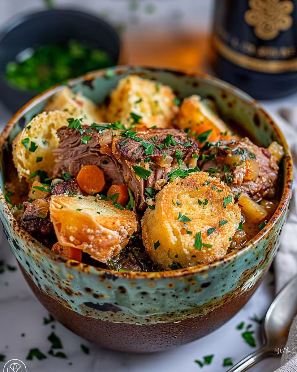 Hearty Dublin Coddle slow cooker dish fresh and steaming