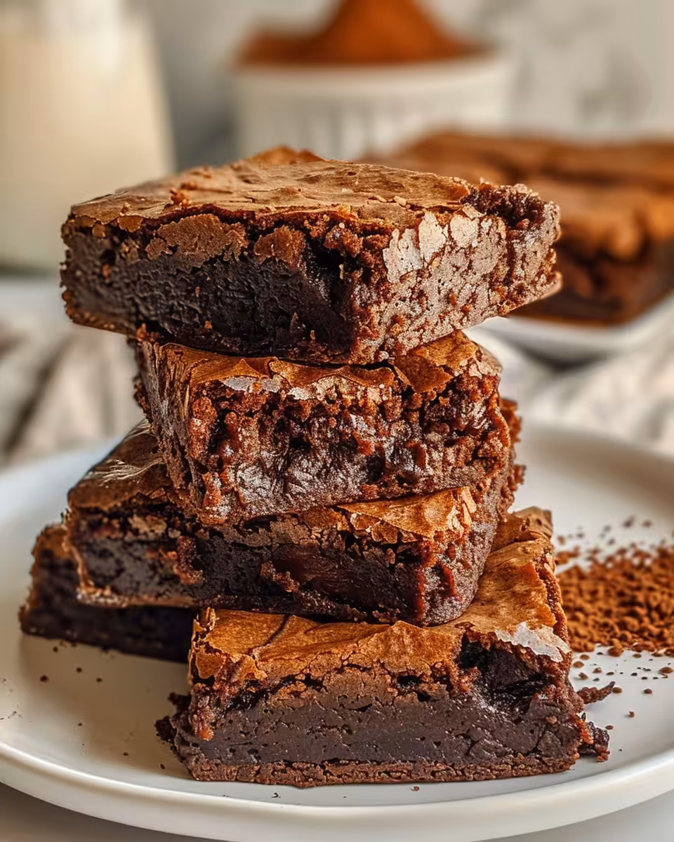 Freshly baked Baileys Irish Cream Brownies warming in the kitchen