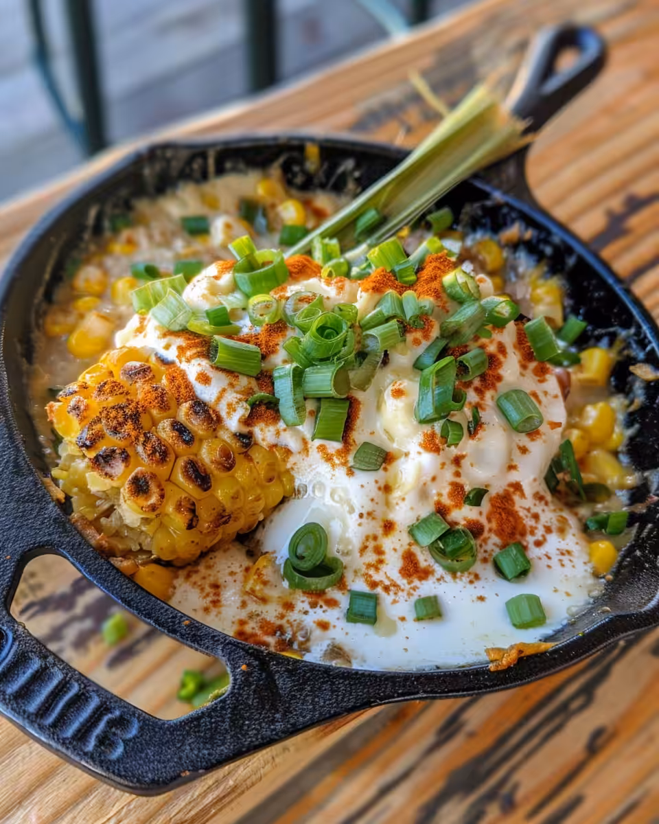 Honey butter skillet corn steaming in the pan