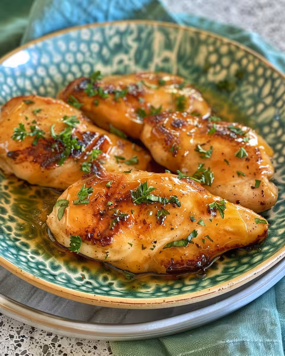 Ingredients for honey garlic chicken arranged beside fresh garlic and honey