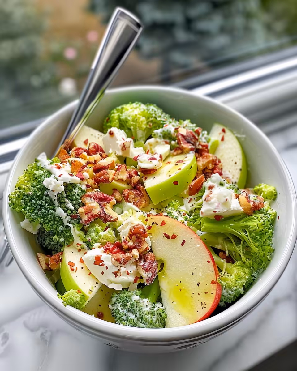 Honeycrisp apple broccoli salad fresh and vibrant