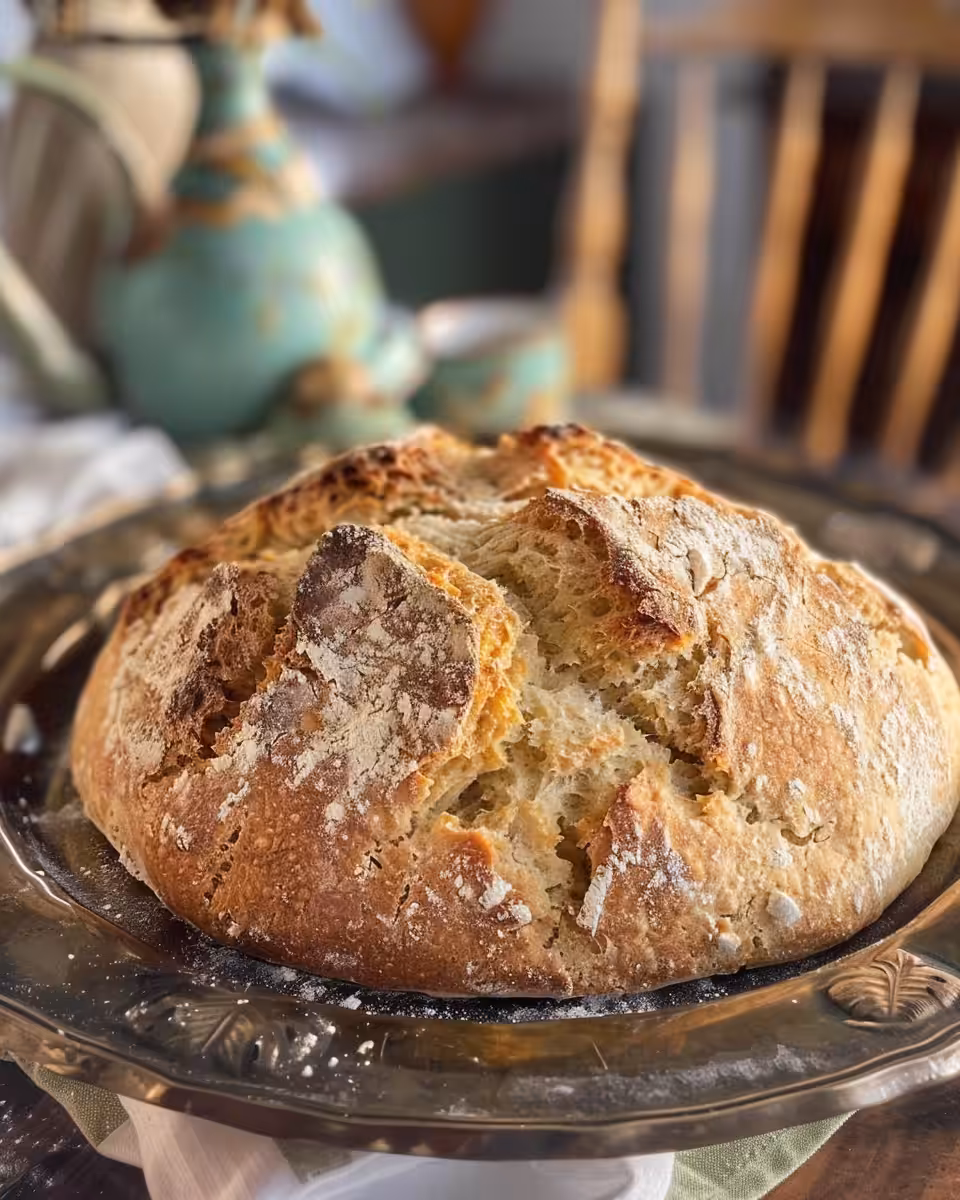 Ingredients for Irish soda bread laid out on table
