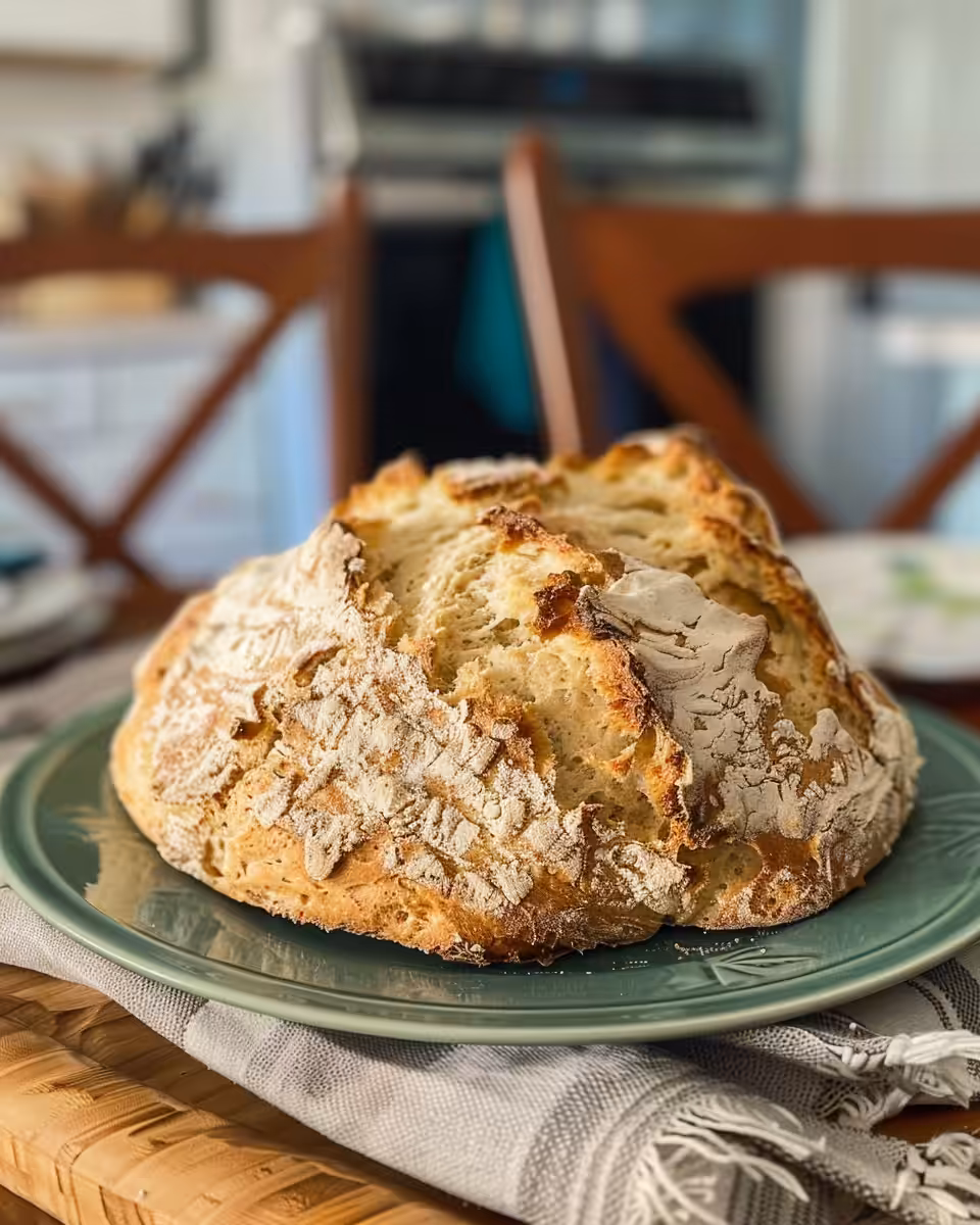 Freshly baked Irish soda bread cooling after pressure cooking