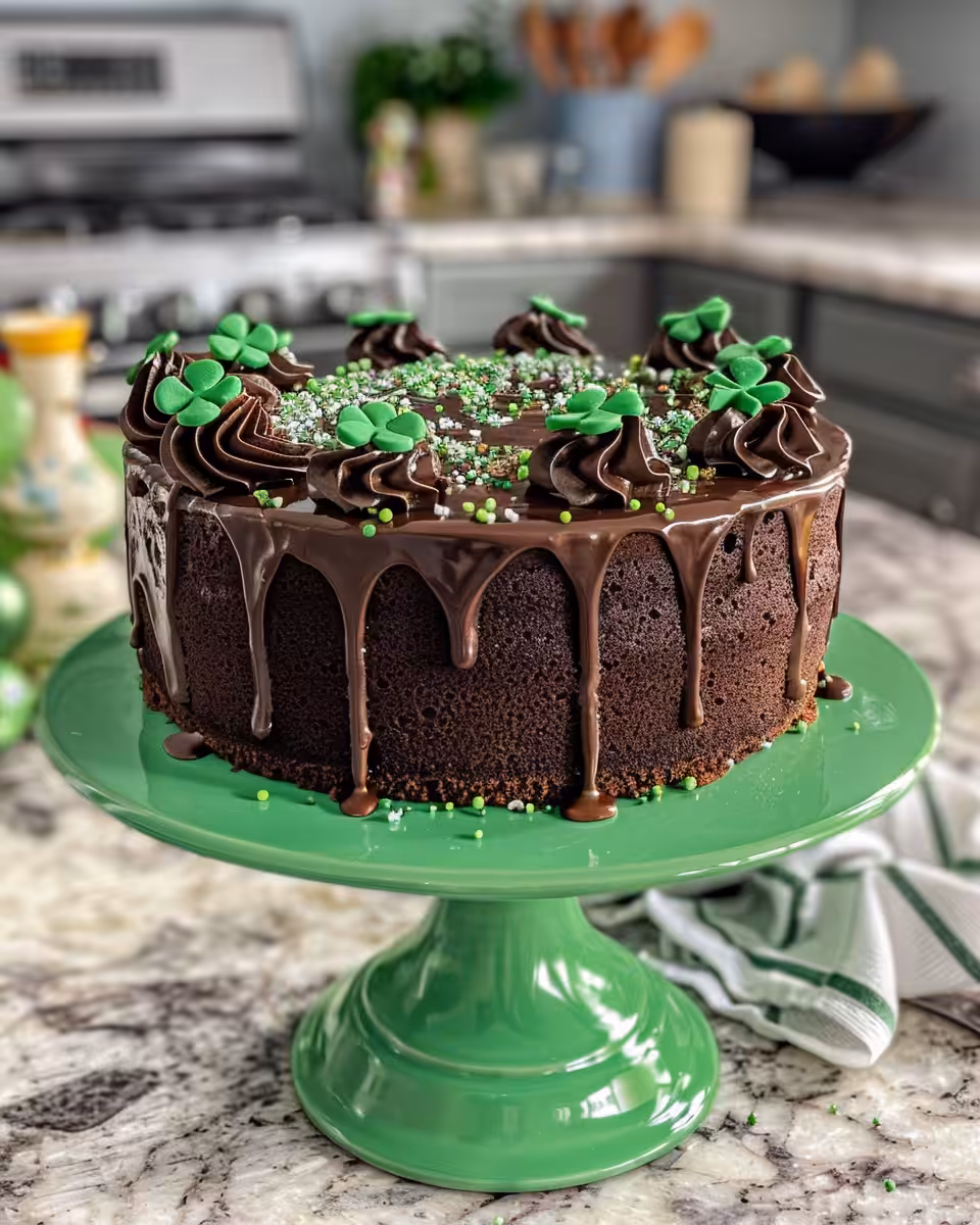 Final sliced Irish Whiskey Cake with boozy glaze and nuts ready to serve