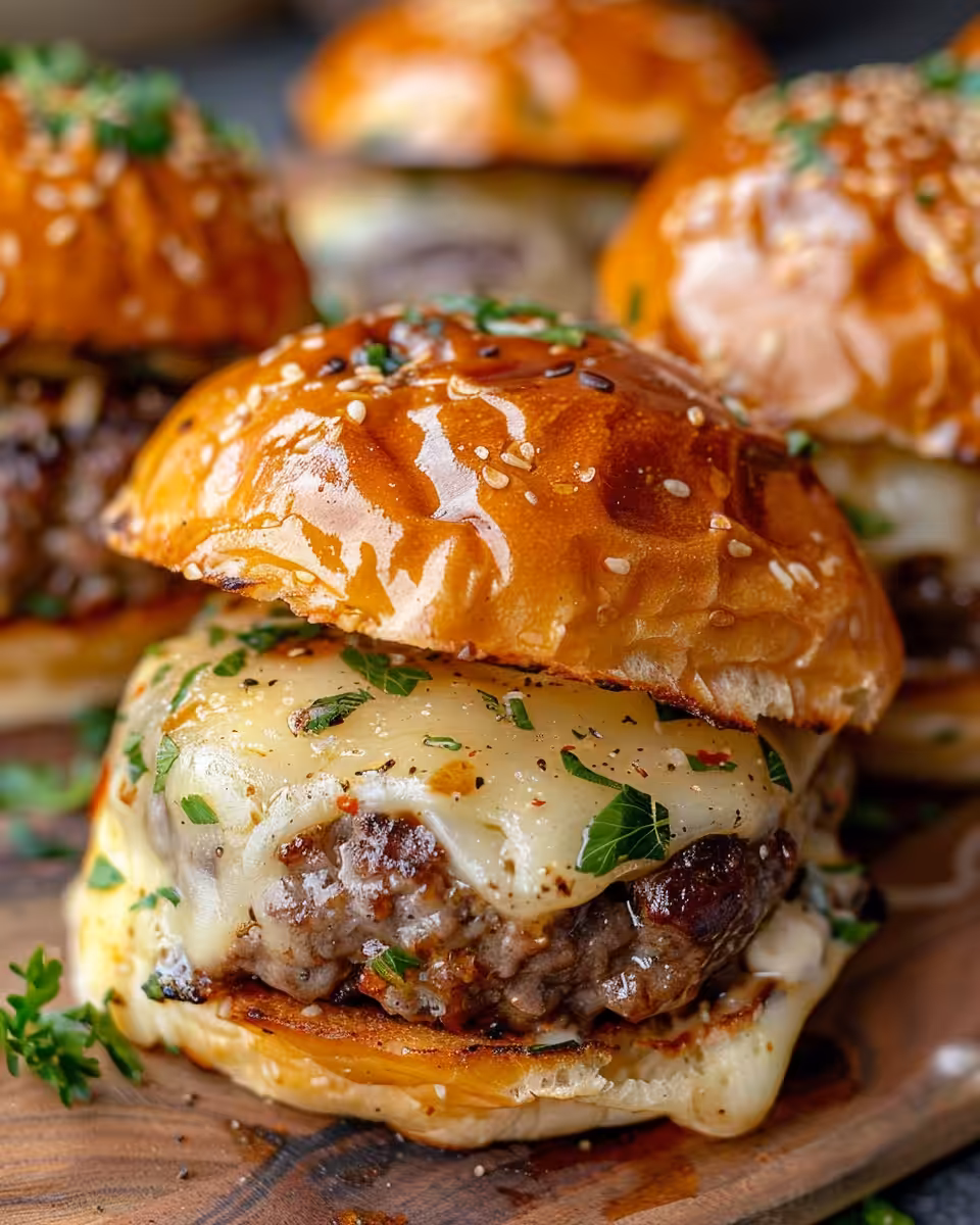 Ingredients for garlicky parmesan cheeseburger bombs including ground beef, cheddar, and biscuit dough