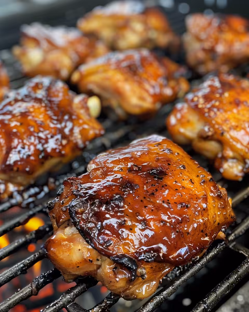 Ingredients for juicy Japanese BBQ chicken thighs arranged on counter