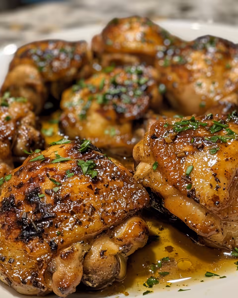Seasoned chicken thighs laid in slow cooker