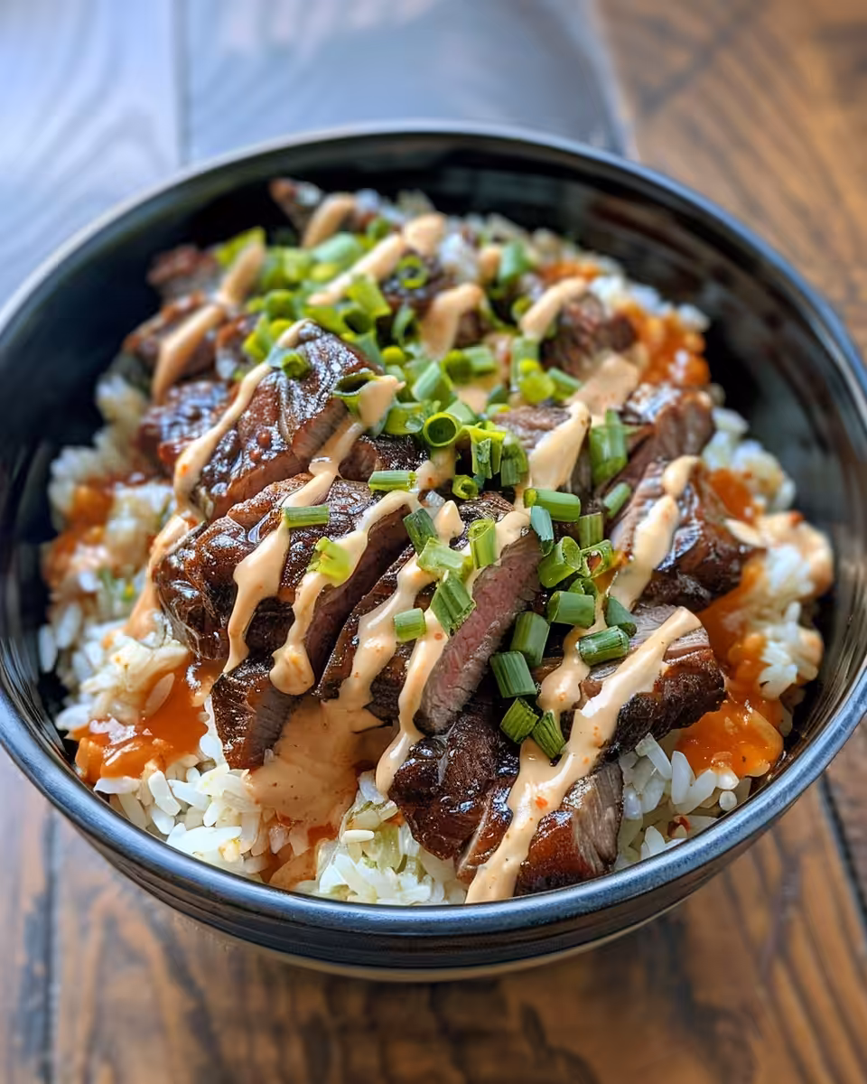 Korean BBQ Steak Rice Bowls cooking with pressure cooker steam and float valve