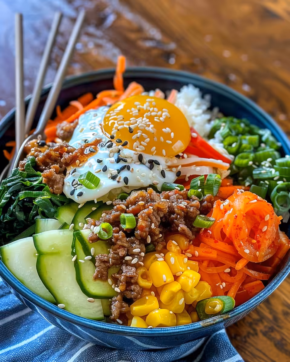 Pressure cooker starting to build pressure with delicious Korean ground beef bowl inside