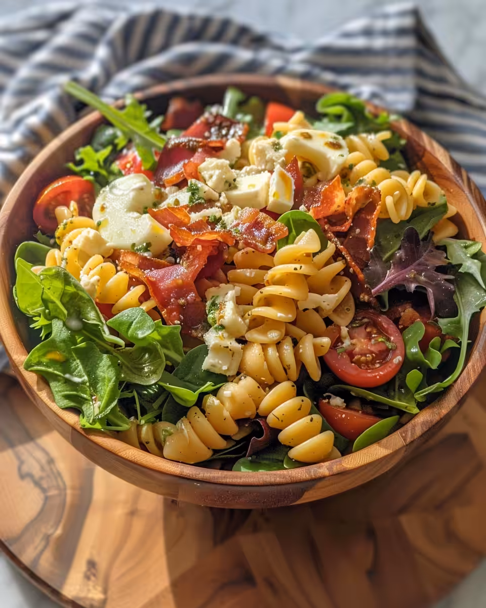 Close-up image of avocado, eggs, tomatoes, and cheeses ready to toss in salad
