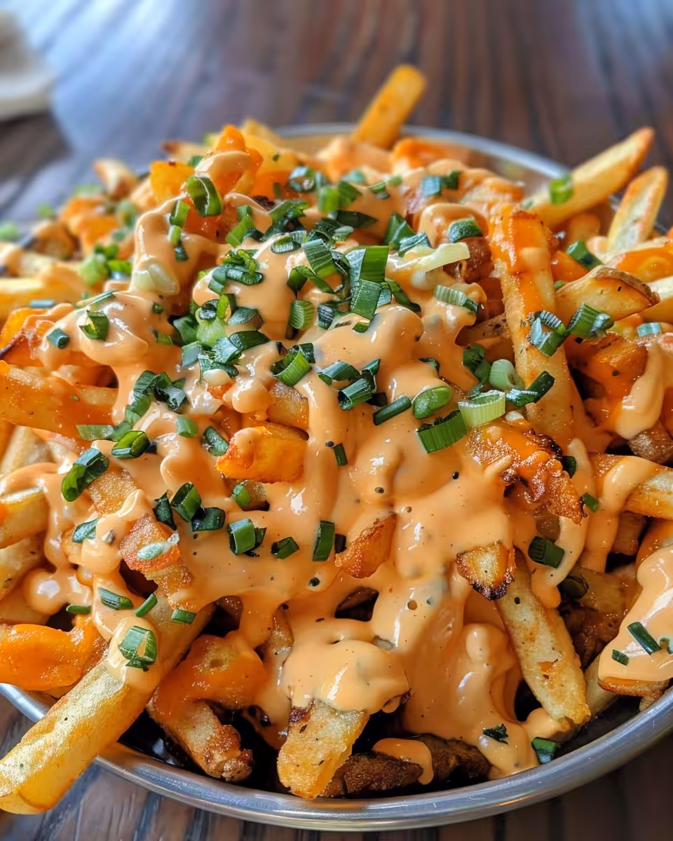 Ingredients prepared for Louisiana style voodoo fries with seasoning