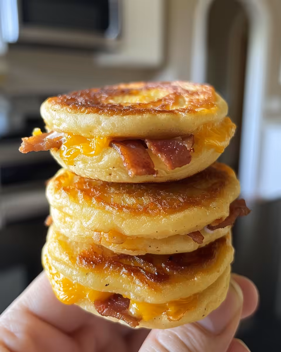 Warm cheesy pressure cooker breakfast bites steaming fresh