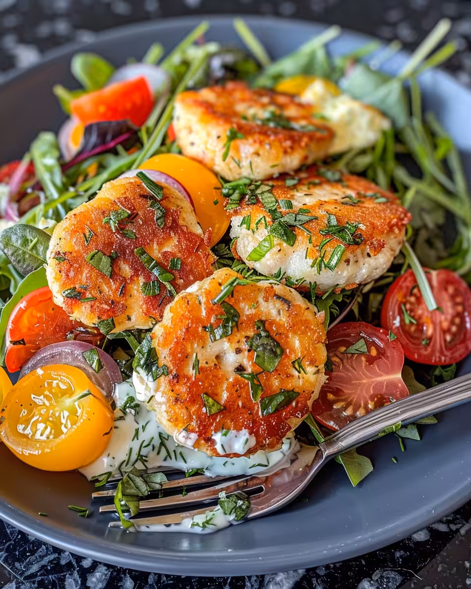 Fresh ingredients laid out for Mediterranean chicken patties recipe